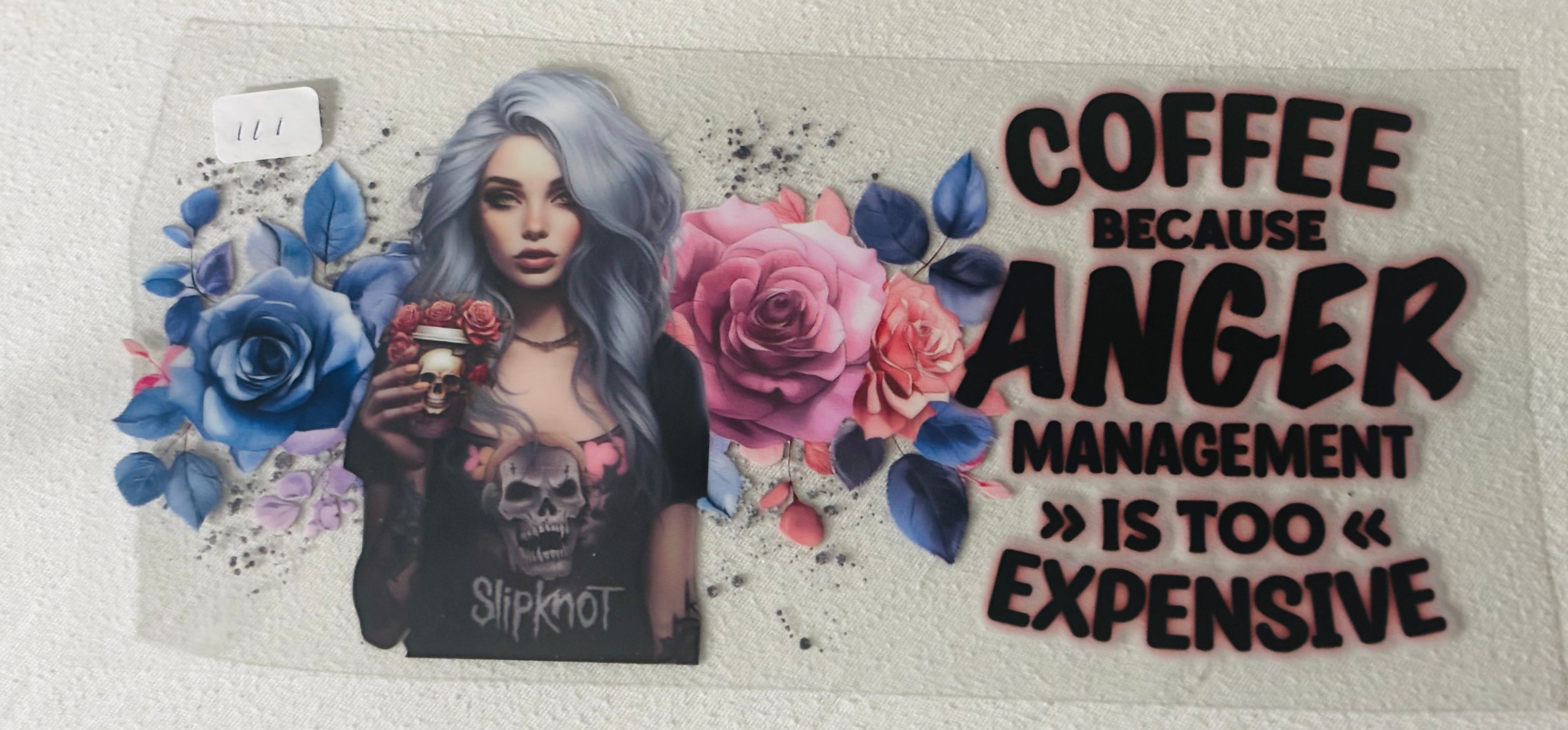 111 Tattoo girl coffee and anxiety