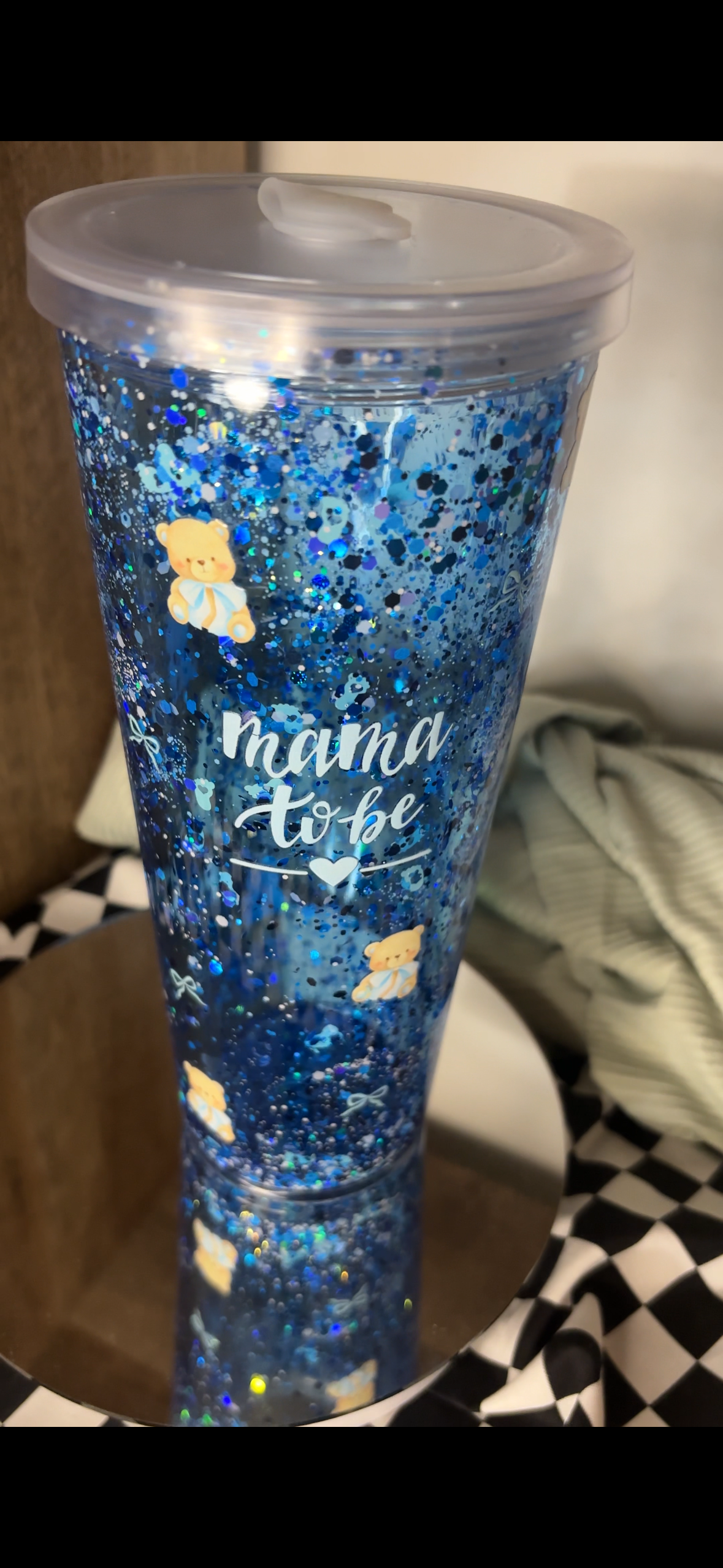 24 oz Tapered  Snowglobe Cup