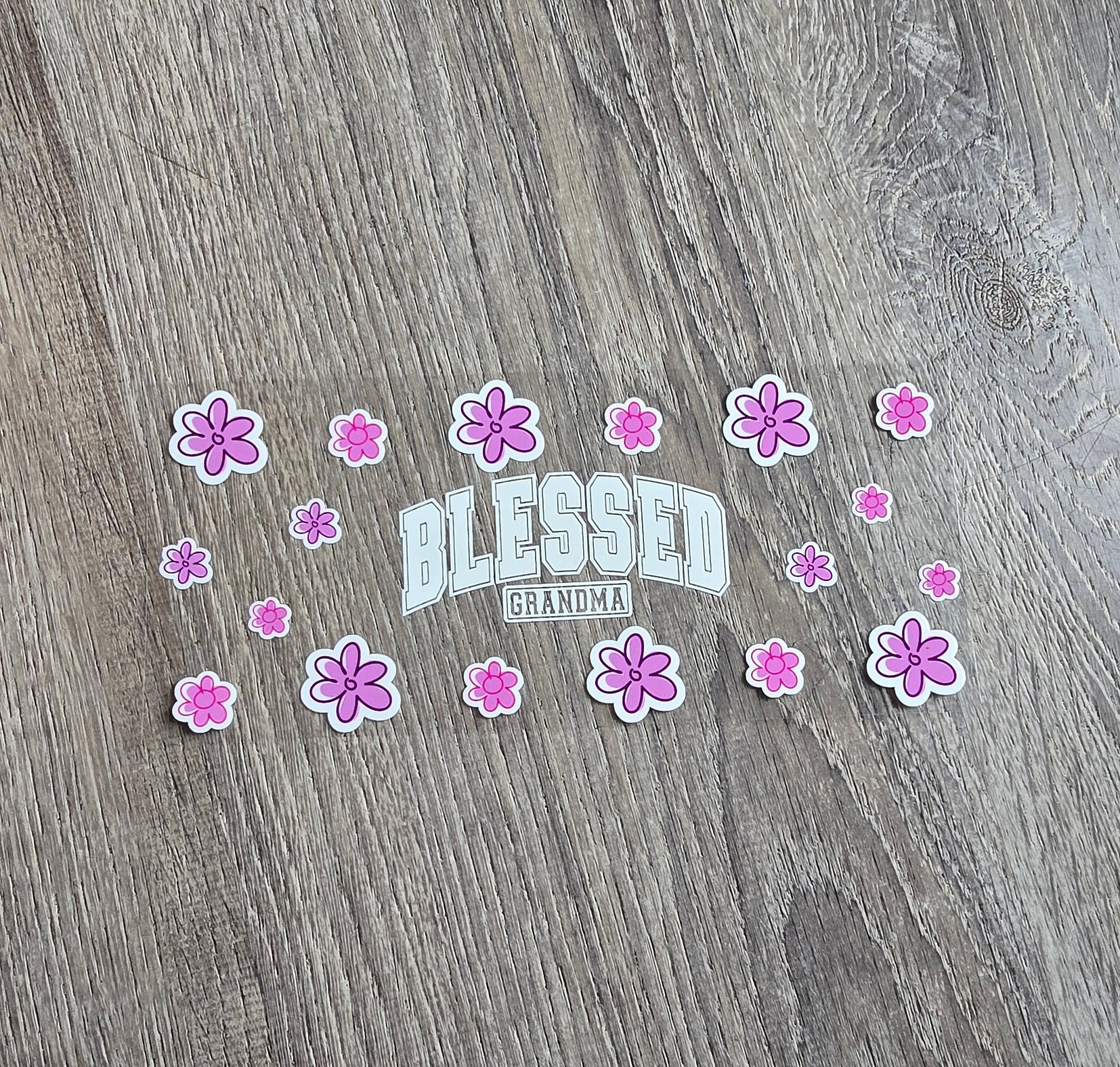 Blessed Grandma Pink flowers