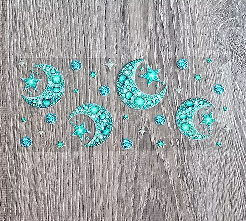 Teal Crecent Moon